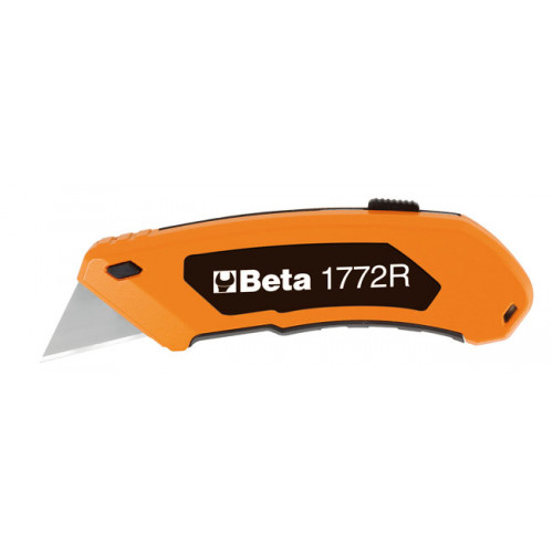 Nóż z ostrzem trapezowym chowanym Beta 1772R
