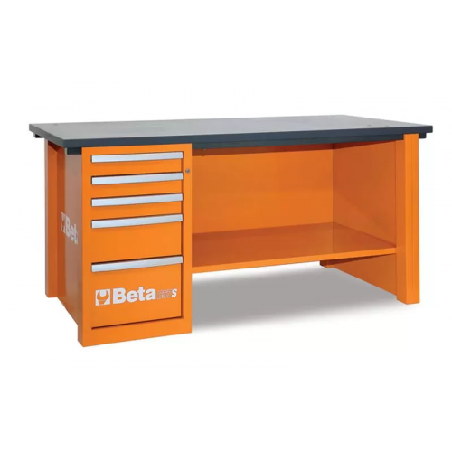Stół warsztatowy MasterCargo z jedną szafką pomarańcz