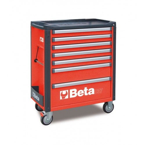 Wózek narzędziowy bez wyposażenia z 7 szufladami Beta 3700/C37/7-R