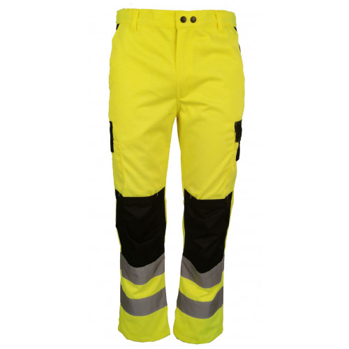 Spodnie robocze ostrzegwacze żółto-czarne Vizwell VWTC149YB