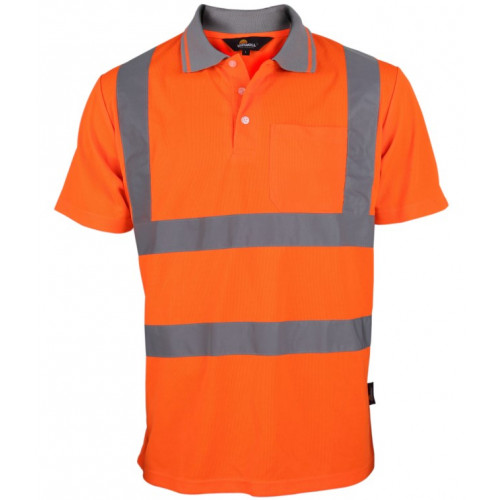 Koszulka polo ostrzegawcza pomarańczowa Vizwell VWPS03-BO