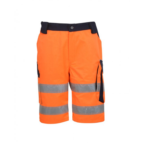 Spodnie ostrzegawcze krótkie pomarańczowe Vizwell VWTC114ON